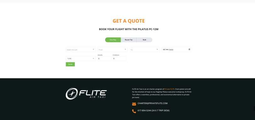 Private Flight Widget and CRM